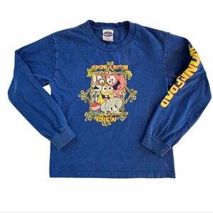 Vintage Y2K Nickelodeon Blue Spongebob Squarepants Bikini Bottom Crew Shirt